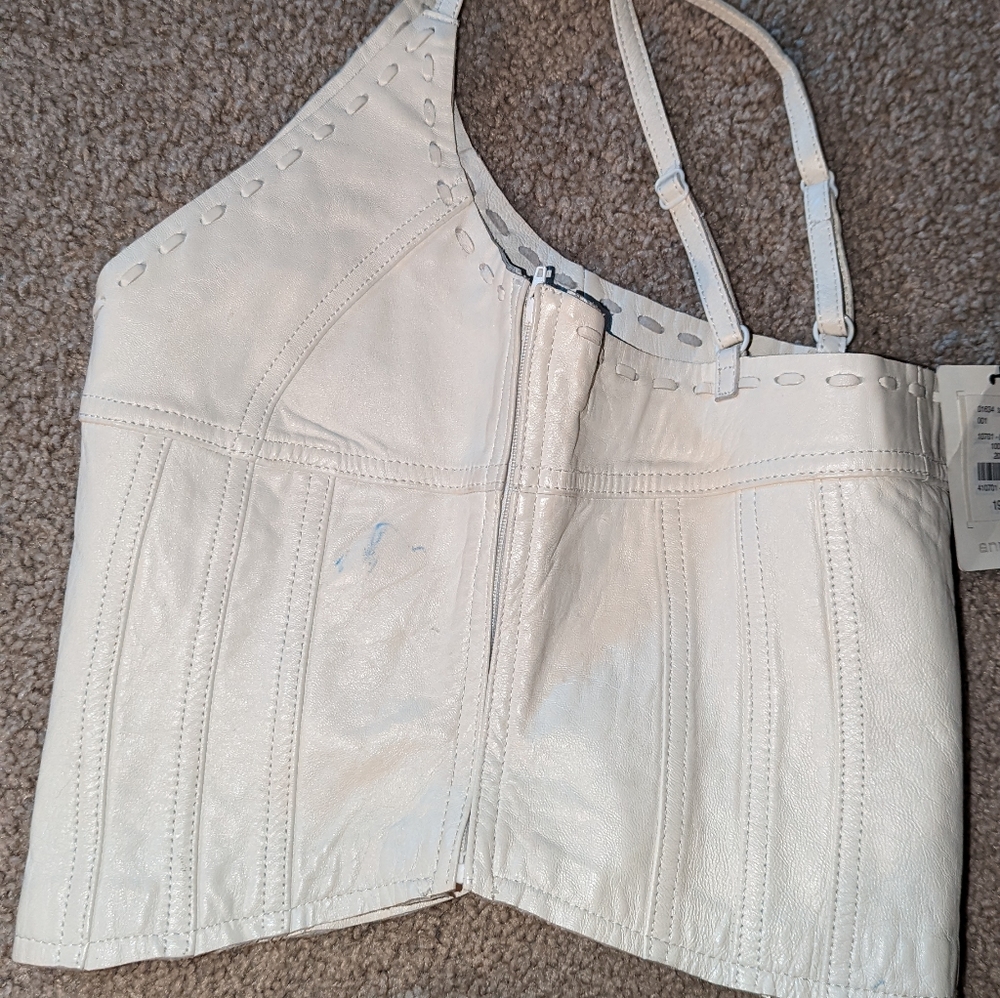 Sexy Leather Crop/halter Top - Picture 4 of 10